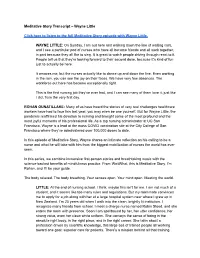 Meditative Story Transcript – Wayne Little