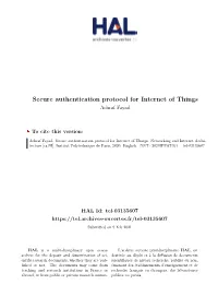 Secure Authentication Protocol for Internet of Things Achraf Fayad