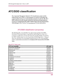 ATC/DDD Classification