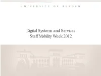 Digital Systems and Services Staff Mobility Week 2012