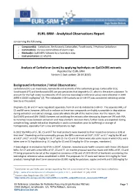 EURL-SRM - Analytical Observations Report Concerning the Following…