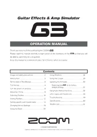 G3 Operation Manual (17 MB Pdf)