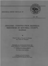 Geologic Construction-Material Resources in Mitchell ^County, Kansas