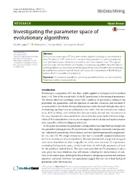Investigating the Parameter Space of Evolutionary Algorithms