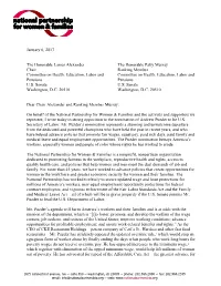Letter to U.S. Senate HELP Committee Opposing the Nomination Of