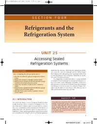 Refrigerants and the Refrigeration System