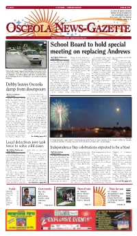 School Board to Hold Special Meeting on Replacing Andrews