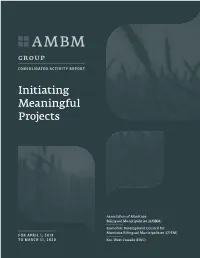 2019-2020 Consolidated Activity Report