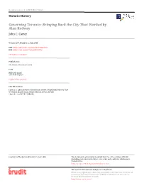 Bringing Back the City That Worked by Alan Redway John C