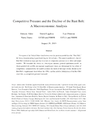 Competitive Pressure and the Decline of the Rust Belt: a Macroeconomic Analysis