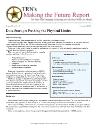 Data Storage: Pushing the Physical Limits