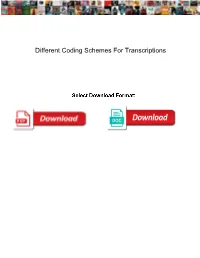 Different Coding Schemes for Transcriptions