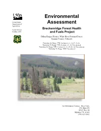 Environmental Assessment Breckenridge Forest Health and Fuels Project Final October 2010