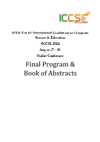 Final Program & Book of Abstracts