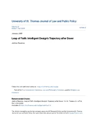 Intelligent Design's Trajectory After Dover