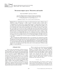 Mercurian Impact Ejecta: Meteorites and Mantle