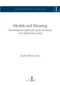 Models and Meaning