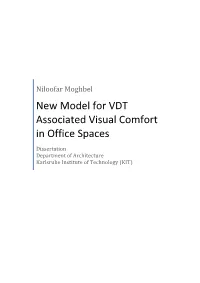 New Model for VDT Associated Visual Comfort in Office Spaces