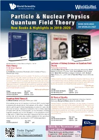 Particle & Nuclear Physics Quantum Field Theory