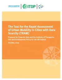 The Tool for the Rapid Assessment of Urban Mobility in Cities with Data