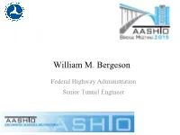 Tunnel Projects – Fhwa Participation