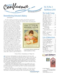 Vol. IV, No. 3 Fall/Winter 2010 the Inside Scoop List of Advertisers