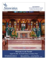 Welcome to Our Parish!