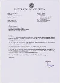 Cbcs Syllabus in History Calcutta University 2018