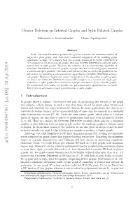 Cluster Deletion on Interval Graphs and Split Related Graphs