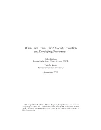 Market, Transition and Developing Economies 1