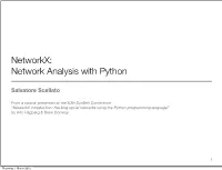 Networkx: Network Analysis with Python