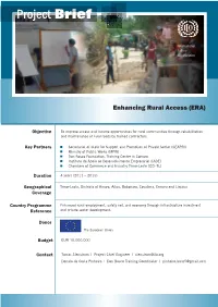 Project Brief: Enhancing Rural Access