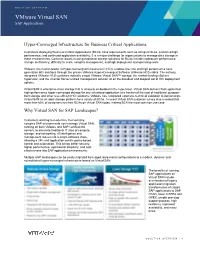 Vmware Vsan SAP | Solution Overview