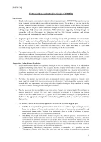 Written Evidence Submitted by Google (COR0170)