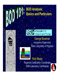 BOD Analysis: Basics and Particulars