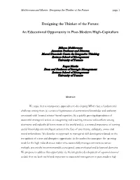 Choosing Among Beliefs and Reasoning About Choices Integrative Thinking Through the Prism of Theories of Rational Choice And
