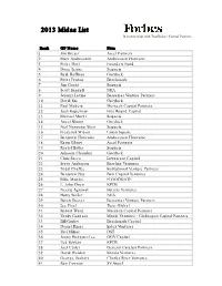 Forbes Midas List