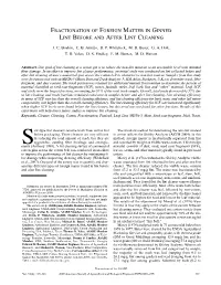 Fractionation of Foreign Matter in Ginned Lint Before and After Lint Cleaning