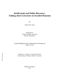 Intellectuals and Public Discourse