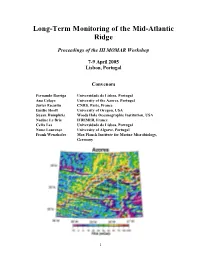 Long-Term Monitoring of the Mid-Atlantic Ridge