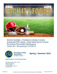 2021 Spring/Summer Facility Focus