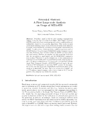 A First Large-Scale Analysis on Usage of MTA-STS