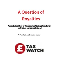 A Question of Royalties