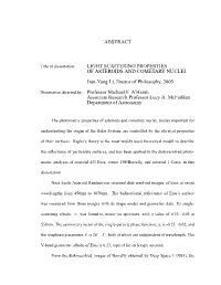 Abstract Light Scattering Properties of Asteroids