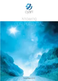 Annual Report 2014 Knowing Our Potential