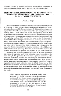 Changing Forms of State Intervention in Capitalist Economies