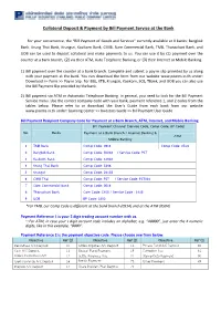 Collateral Deposit & Payment by Bill Payment Service at the Bank No