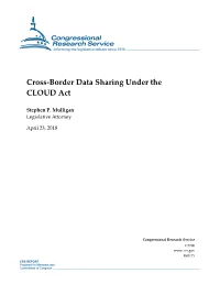 Cross-Border Data Sharing Under the CLOUD Act