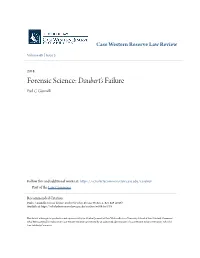 Forensic Science: Daubert’S Failure Paul C