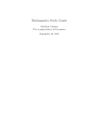 Mathematics Study Guide